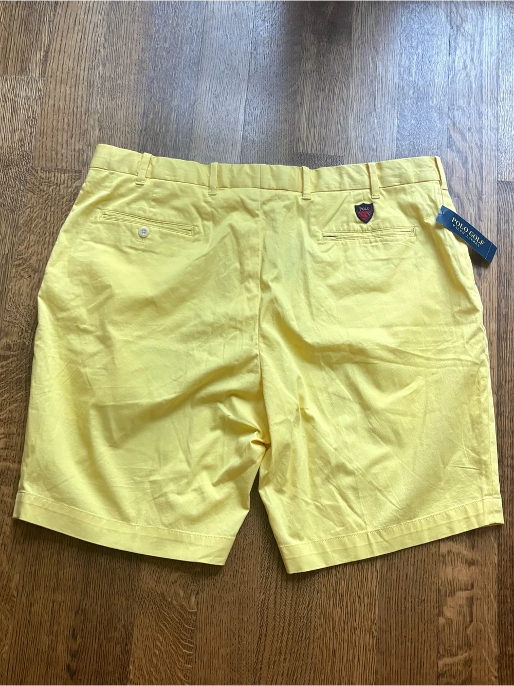 NWT Polo Golf Ralph Lauren Twill Stretch Chino Mens 40 Yellow Golf Shorts 9